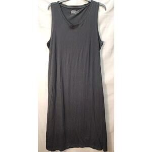 Jockey Tank Dress Womens Size Small Sleeveless Maxi Black